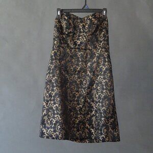 LOFT gold and black Dress